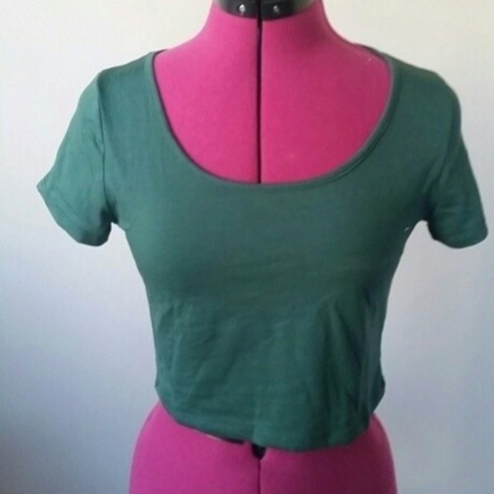 Forest Green crop top